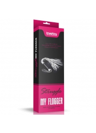 Серебристая плетка Struggle My Flogger с черной ручкой - 45 см. - Lovetoy - купить с доставкой в Сочи