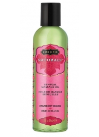 Массажное масло Naturals Strawberry Dreams с ароматом клубники - 59 мл. - Kama Sutra - купить с доставкой в Сочи