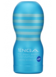 Мастурбатор с охлаждающей смазкой TENGA Original Vacuum Cup Cool - Tenga - в Сочи купить с доставкой