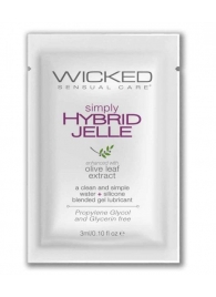Гель-лубрикант на водно-силиконовой основе Simply Hybrid Jelle - 3 мл. - Wicked - купить с доставкой в Сочи