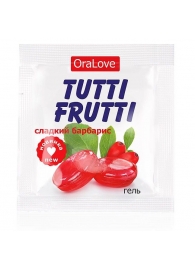 Гель-смазка Tutti-frutti со вкусом барбариса - 4 гр. - Биоритм - купить с доставкой в Сочи