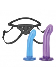 Страпон унисекс Beginners Strap-On с 2 насадками - 15 и 13 см. - Lux Fetish - купить с доставкой в Сочи