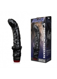 Черный вибромассажер простаты 6  Premium Prostate Massager - BlueLine - в Сочи купить с доставкой