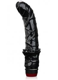 Черный вибромассажер простаты 6  Premium Prostate Massager - BlueLine - в Сочи купить с доставкой