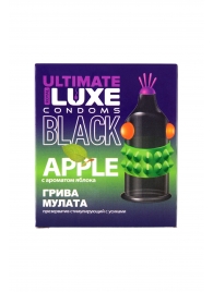 Черный стимулирующий презерватив  Грива мулата  с ароматом яблока - 1 шт. - Luxe - купить с доставкой в Сочи