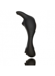 Черное эрекционное кольцо с двумя моторами Zeus Dual Vibe Cock Ring - FeelzToys - в Сочи купить с доставкой