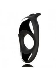 Черное эрекционное кольцо с двумя моторами Zeus Dual Vibe Cock Ring - FeelzToys - в Сочи купить с доставкой