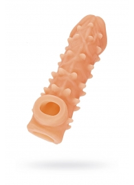 Телесная закрытая насадка с пупырышками Cock Sleeve Size M - 15,6 см. - KOKOS - в Сочи купить с доставкой