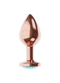 Пробка цвета розового золота с малиновым кристаллом Diamond Topaz Shine L - 8,3 см. - Lola Games - купить с доставкой в Сочи