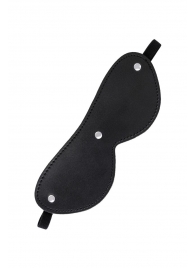 Черная кожаная маска Anonymo с мягким подкладом - ToyFa - купить с доставкой в Сочи