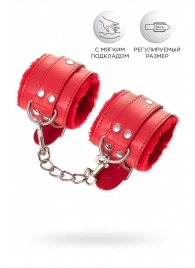 Красные наручники Anonymo из искусственной кожи - ToyFa - купить с доставкой в Сочи