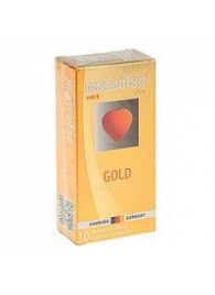Презервативы Masculan Ultra Gold с золотым напылением и ароматом ванили - 10 шт. - Masculan - купить с доставкой в Сочи