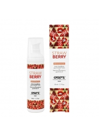 Разогревающее массажное масло  с ароматом клубники Gourmet Strawberry - 50 мл. - Exsens - купить с доставкой в Сочи