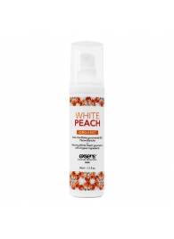 Разогревающее массажное масло Gourmet White Peach Organic с органическими ингредиентами - 50 мл. - Exsens - купить с доставкой в Сочи