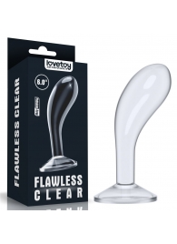 Прозрачный стимулятор простаты Flawless Clear Prostate Plug - 15 см. - Lovetoy - в Сочи купить с доставкой