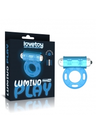 Голубое, светящееся в темноте эрекционное виброкольцо Lumino Play Vibrating Penis Ring - Lovetoy - в Сочи купить с доставкой