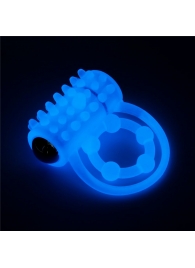 Голубое, светящееся в темноте виброкольцо Lumino Play Vibrating Penis Ring - Lovetoy - в Сочи купить с доставкой