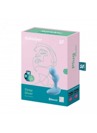 Голубой анальный вибростимулятор Deep Driver - 11,2 см. - Satisfyer - в Сочи купить с доставкой