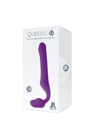Лиловый безремневой страпон Queens M - Adrien Lastic - купить с доставкой в Сочи