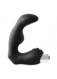 Черный вибромассажер простаты FantASStic Vibrating Prostate Massager - 11,3 см. - Dream Toys - в Сочи купить с доставкой