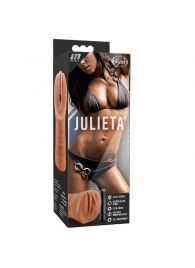 Мастурбатор-вагина цвета карамели Julieta с вибрацией - Blush Novelties - в Сочи купить с доставкой