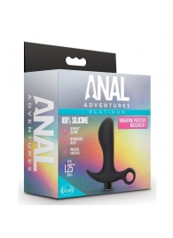Черный анальный вибратор Silicone Vibrating Prostate Massager 01 - 10,8 см. - Blush Novelties - в Сочи купить с доставкой
