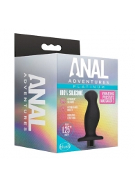Черный анальный вибромассажёр Silicone Vibrating Prostate Massager 02 - 10,8 см. - Blush Novelties - в Сочи купить с доставкой