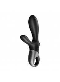 Черный анальный вибратор Heat Climax+ с функцией нагрева - 20,6 см. - Satisfyer - в Сочи купить с доставкой