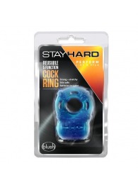 Голубое эрекционное виброкольцо Reusable 5 Function Cock Ring - Blush Novelties - в Сочи купить с доставкой