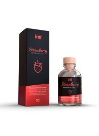 Массажный гель с ароматом клубники Strawberry - 30 мл. - INTT - купить с доставкой в Сочи