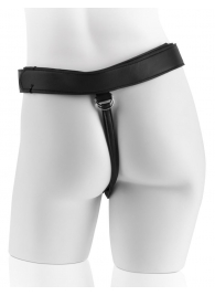 Страпон с телесной насадкой 7  Uncut with Strap on Harness - 18 см. - Pipedream - купить с доставкой в Сочи