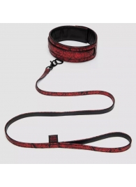 Стильный ошейник с поводком Reversible Faux Leather Collar and Lead - Fifty Shades of Grey - купить с доставкой в Сочи