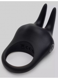Черное эрекционное виброкольцо Sensation Rechargeable Vibrating Rabbit Love Ring - Fifty Shades of Grey - в Сочи купить с доставкой