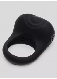 Черное эрекционное виброкольцо Sensation Rechargeable Vibrating Love Ring - Fifty Shades of Grey - в Сочи купить с доставкой