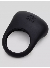Черное эрекционное виброкольцо Sensation Rechargeable Vibrating Love Ring - Fifty Shades of Grey - в Сочи купить с доставкой