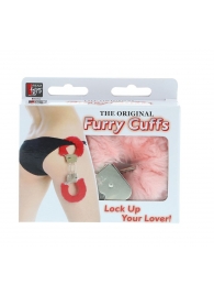 Металлические наручники с розовой меховой опушкой METAL HANDCUFF WITH PLUSH PINK - Dream Toys - купить с доставкой в Сочи