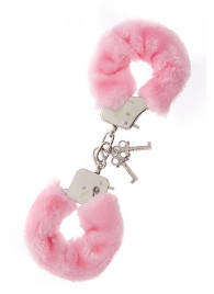Металлические наручники с розовой меховой опушкой METAL HANDCUFF WITH PLUSH PINK - Dream Toys - купить с доставкой в Сочи