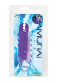 Закрытая фиолетовая насадка с пупырышками SAMURAI PENIS SLEEVE PURPLE - 14,5 см. - NMC - в Сочи купить с доставкой