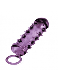 Закрытая фиолетовая насадка с пупырышками SAMURAI PENIS SLEEVE PURPLE - 14,5 см. - NMC - в Сочи купить с доставкой