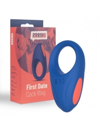 Синее эрекционное кольцо RRRING First Date Cock Ring - FeelzToys - в Сочи купить с доставкой