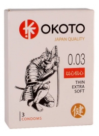Тонкие презервативы OKOTO Thin Extra Soft - 3 шт. - Sitabella - купить с доставкой в Сочи
