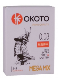 Набор из 4 презервативов OKOTO MegaMIX - Sitabella - купить с доставкой в Сочи