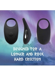 Черное эрекционное виброкольцо Thor Cockring - FeelzToys - в Сочи купить с доставкой