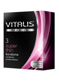 Ультратонкие презервативы VITALIS PREMIUM super thin - 3 шт. - Vitalis - купить с доставкой в Сочи