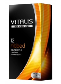 Ребристые презервативы VITALIS PREMIUM ribbed - 12 шт. - Vitalis - купить с доставкой в Сочи