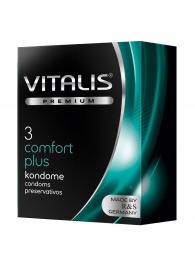 Контурные презервативы VITALIS PREMIUM comfort plus - 3 шт. - Vitalis - купить с доставкой в Сочи