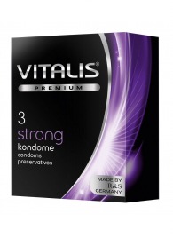 Презервативы с утолщенной стенкой VITALIS PREMIUM strong - 3 шт. - Vitalis - купить с доставкой в Сочи