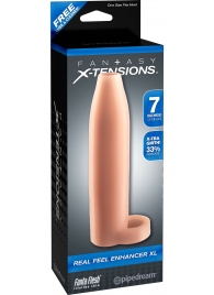 Телесная насадка Real Feel Enhancer XL - 17 см. - Pipedream - в Сочи купить с доставкой
