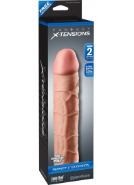 Телесная насадка Fantasy X-tensions Perfect 2  Extension - 20,3 см. - Pipedream - в Сочи купить с доставкой