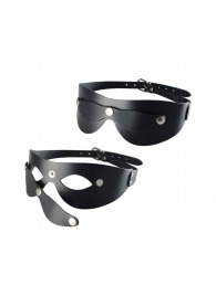 Черная кожаная маска  Новичок - Sitabella - купить с доставкой в Сочи